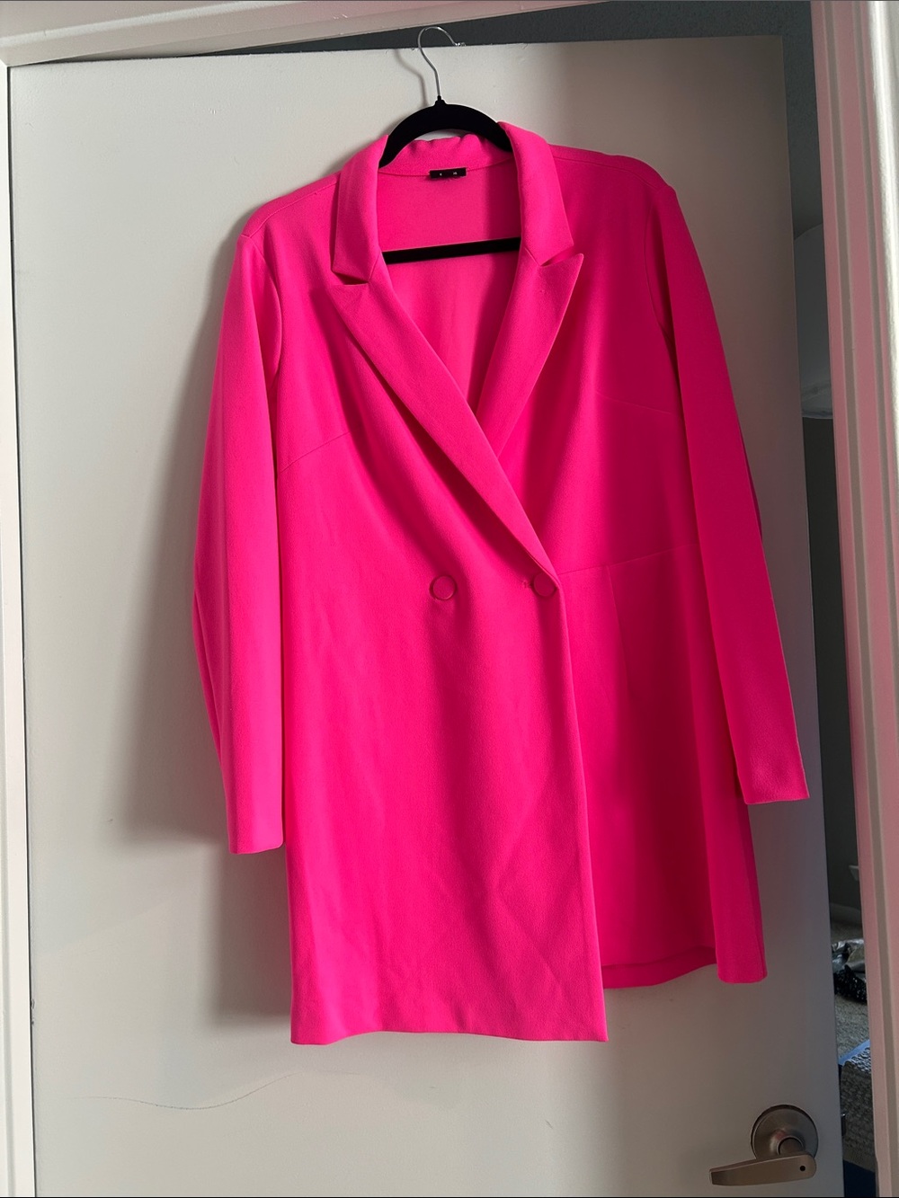 Women’s Hot Pink Double-Breasted Blazer romper